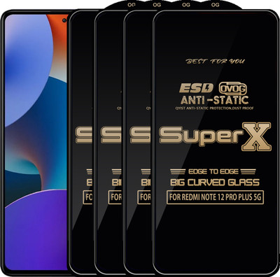 Qyist Edge To Edge Tempered Glass for REDMI NOTE 12 PRO PLUS 5G(Pack of 4)