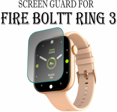 YCHROZE Edge To Edge Tempered Glass for Fire-Boltt Ring 3 1.8 INCH(Pack of 1)