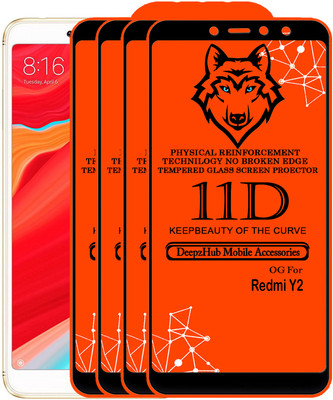 CRodible Edge To Edge Tempered Glass for Mi Redmi Y2(Pack of 4)