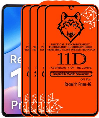 CRodible Edge To Edge Tempered Glass for Redmi 11 Prime 4G(Pack of 4)