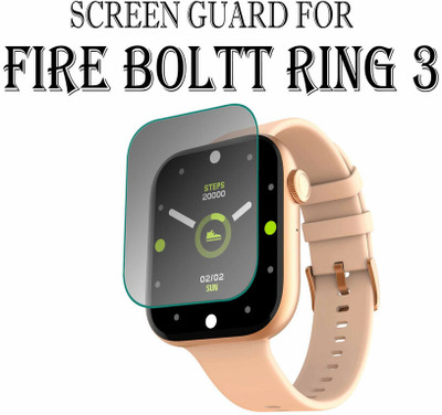 YCHROZE Edge To Edge Tempered Glass for Fire-Boltt Ring 3 1.8 INCH(Pack of 1)