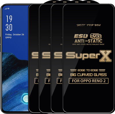 Qyist Edge To Edge Tempered Glass for OPPO Reno 2(Pack of 4)