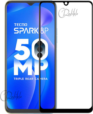 CRodible Edge To Edge Tempered Glass for Tecno Spark 8P(Pack of 1)