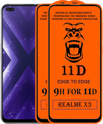 Xester Edge To Edge Tempered Glass for Realme X3(Pack of 2)