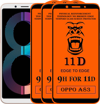 Xester Edge To Edge Tempered Glass for Oppo A83(Pack of 3)