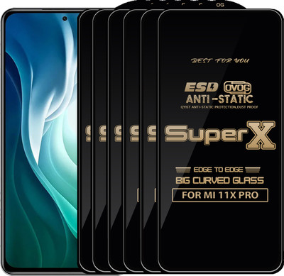 Qyist Edge To Edge Tempered Glass for MI 11X PRO(Pack of 6)