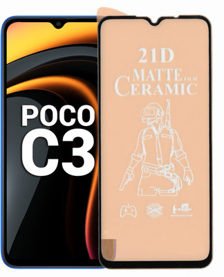 REDDWARF Edge To Edge Tempered Glass for POCO C3(Pack of 1)