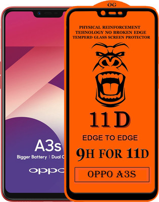 Xester Edge To Edge Tempered Glass for Oppo A3s(Pack of 1)