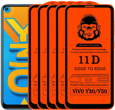 Xester Edge To Edge Tempered Glass for VIVO Y30(Pack of 5)