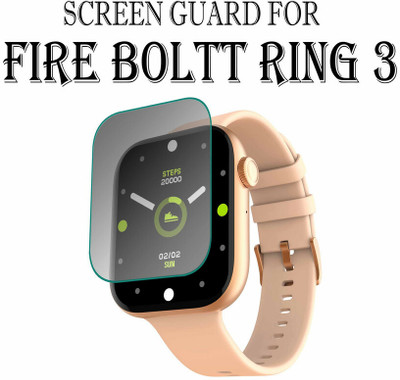 hirdesh Edge To Edge Tempered Glass for Fire-Boltt Ring 3 1.8 INCH(Pack of 1)