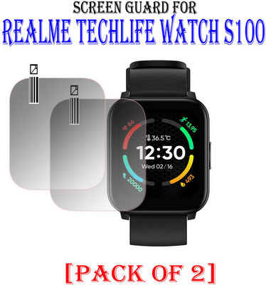 YCHROZE Tempered Glass Guard for Realme Techlife Watch S100(Pack of 2)