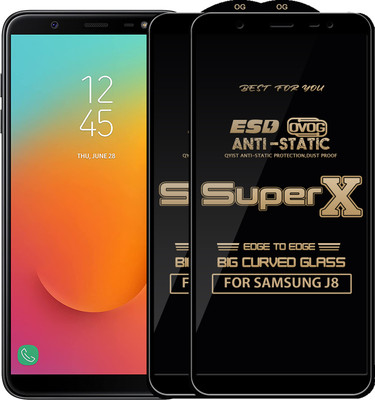 Qyist Edge To Edge Tempered Glass for Samsung Galaxy J8(Pack of 2)