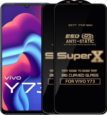Qyist Edge To Edge Tempered Glass for VIVO Y73(Pack of 2)