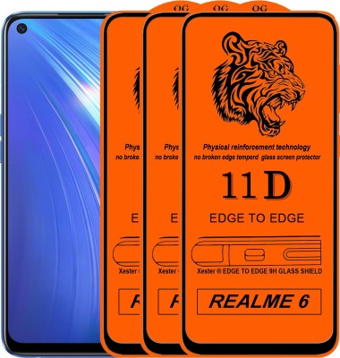 Xester Edge To Edge Tempered Glass for Realme 6(Pack of 3)