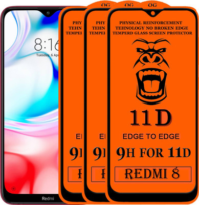 Xester Edge To Edge Tempered Glass for Redmi 8(Pack of 3)