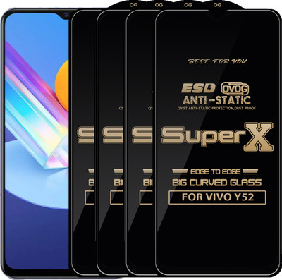 Qyist Edge To Edge Tempered Glass for VIVO Y52(Pack of 4)