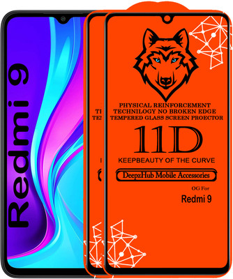 CRodible Edge To Edge Tempered Glass for Redmi 9(Pack of 2)