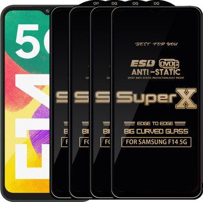 Qyist Edge To Edge Tempered Glass for SAMSUNG F14 5G(Pack of 4)