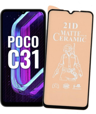 REDDWARF Edge To Edge Tempered Glass for POCO C31(Pack of 1)