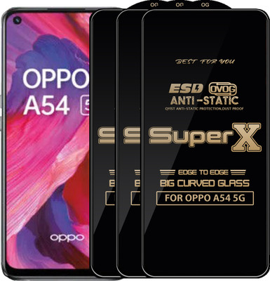 Qyist Edge To Edge Tempered Glass for OPPO A54 5G(Pack of 3)