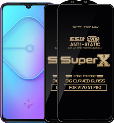Qyist Edge To Edge Tempered Glass for VIVO S1 PRO(Pack of 2)