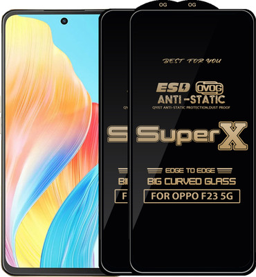 Qyist Edge To Edge Tempered Glass for OPPO F23 5G(Pack of 2)