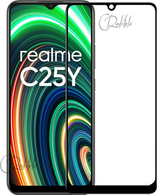 CRodible Edge To Edge Tempered Glass for Realme C25Y(Pack of 1)