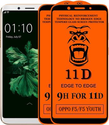 Xester Edge To Edge Tempered Glass for Oppo F5(Pack of 2)