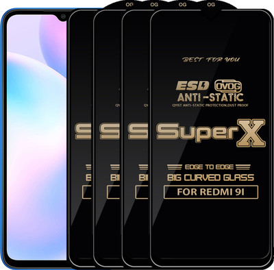 Qyist Edge To Edge Tempered Glass for REDMI 9I(Pack of 4)