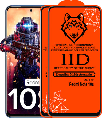 CRodible Edge To Edge Tempered Glass for Redmi Note 10S(Pack of 2)