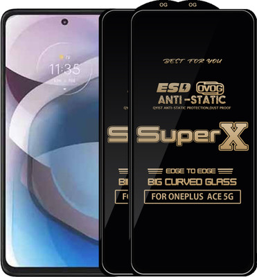 Qyist Edge To Edge Tempered Glass for ONEPLUS ACE 5G(Pack of 2)