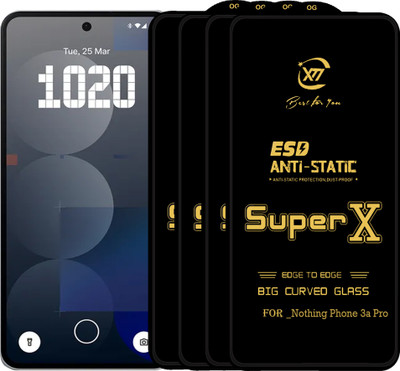 DeepzHub Edge To Edge Tempered Glass for Nothing Phone (3a) Pro(Pack of 4)