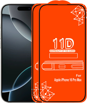CRodible Edge To Edge Tempered Glass for iPhone 16 Pro Max(Pack of 2)