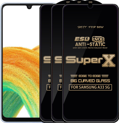 Qyist Edge To Edge Tempered Glass for SAMSUNG A33 5G(Pack of 3)