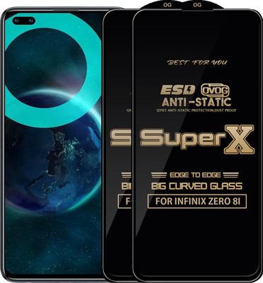 Qyist Edge To Edge Tempered Glass for INFINIX ZERO 8I(Pack of 2)
