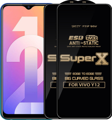 Qyist Edge To Edge Tempered Glass for VIVO Y12(Pack of 2)