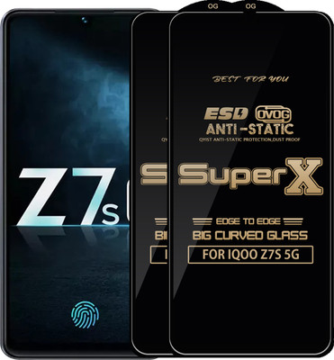Qyist Edge To Edge Tempered Glass for IQOO Z7S 5G(Pack of 2)