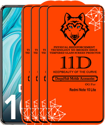 CRodible Edge To Edge Tempered Glass for Redmi Note 10 Lite(Pack of 4)