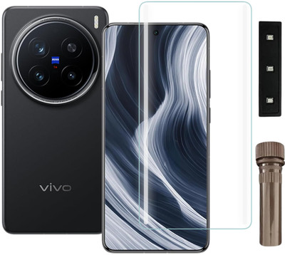 SDH CARE Edge To Edge Tempered Glass for Vivo X200 Pro 5G, Full Adhesive UV Curved Case Friendly HD Clarity with installation kit(Pack of 1)