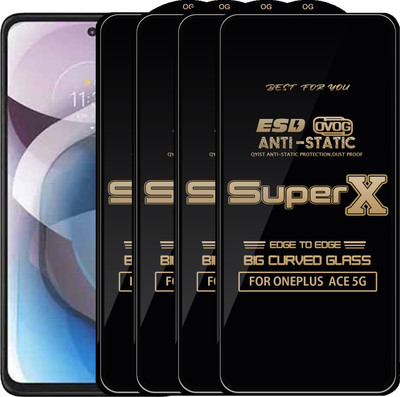 Qyist Edge To Edge Tempered Glass for ONEPLUS ACE 5G(Pack of 4)