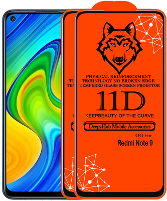 CRodible Edge To Edge Tempered Glass for Redmi Note 9(Pack of 2)