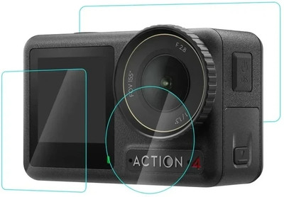mavicair Screen Guard for 3-in-1 Lens Front and Back Screen Tempered Glass Explosion-proof Film For DJI Osmo Action 4 Screen Protector(Pack of 1)