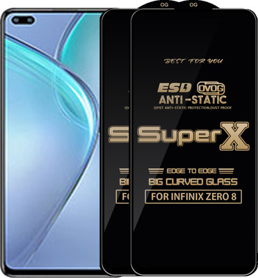 Qyist Edge To Edge Tempered Glass for INFINIX ZERO 8(Pack of 2)