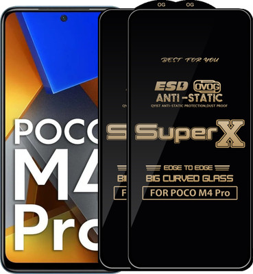 Qyist Edge To Edge Tempered Glass for POCO M4 Pro(Pack of 2)