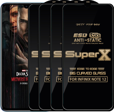 Qyist Edge To Edge Tempered Glass for INFINIX NOTE 12(Pack of 4)