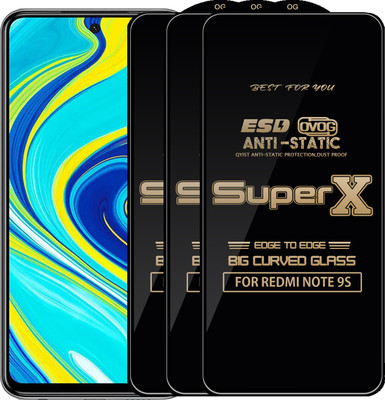 Qyist Edge To Edge Tempered Glass for REDMI NOTE 9S(Pack of 3)