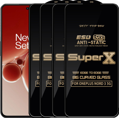 Qyist Edge To Edge Tempered Glass for ONEPLUS NORD 3 5G(Pack of 4)