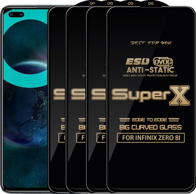 Qyist Edge To Edge Tempered Glass for INFINIX ZERO 8I(Pack of 4)