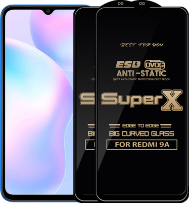 Qyist Edge To Edge Tempered Glass for REDMI 9A(Pack of 2)