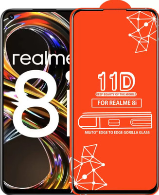 FlipSmartGuard Edge To Edge Tempered Glass for Realme 8i(Pack of 1)